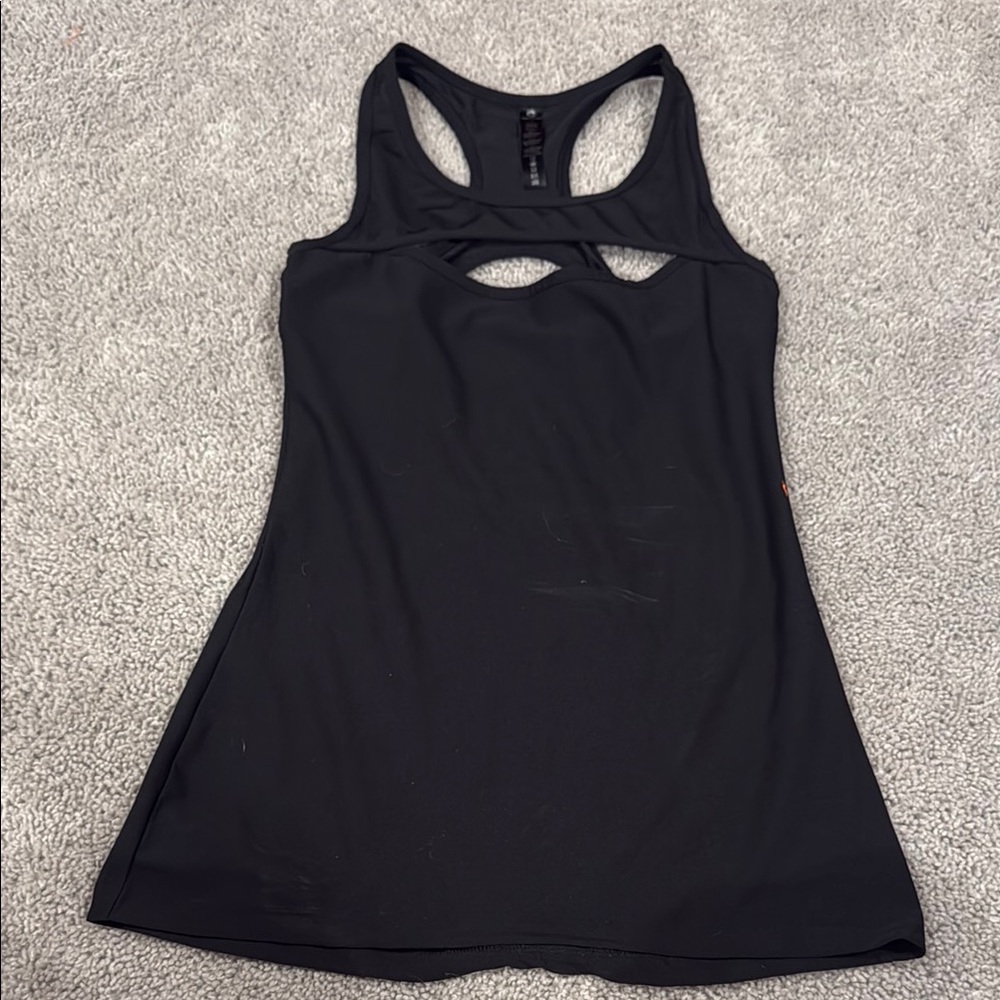 90 Degree By Reflex Black Cut Out Fitted Sleeveless Tank Top